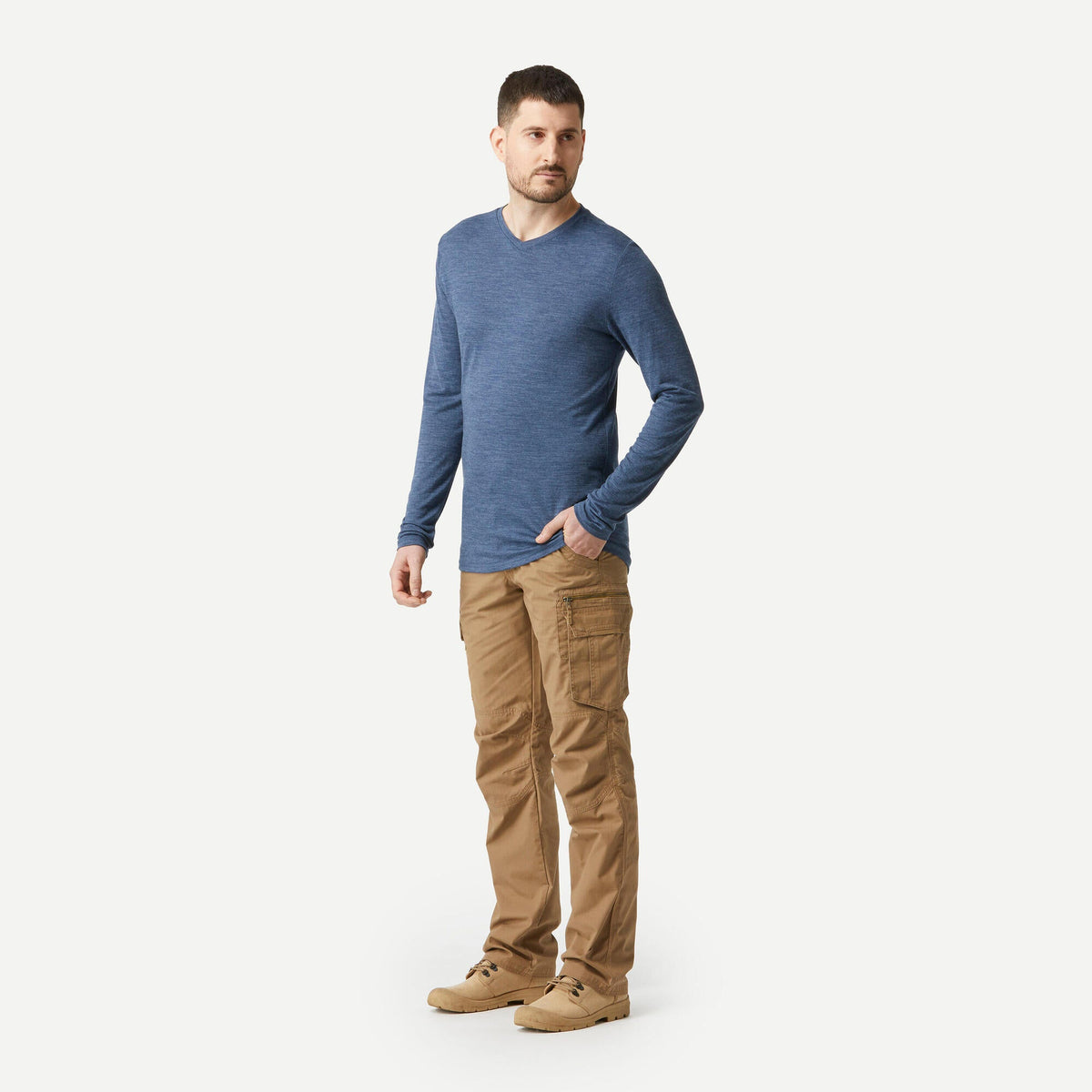Simond Men's Travel 500 Merino Wool Long-sleeve Shirt