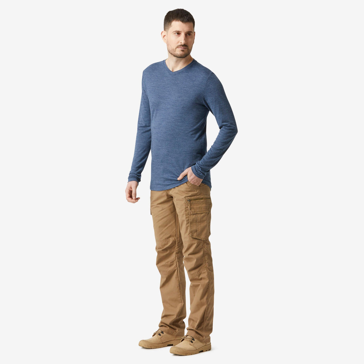Simond Men's Travel 500 Merino Wool Long-sleeve Shirt