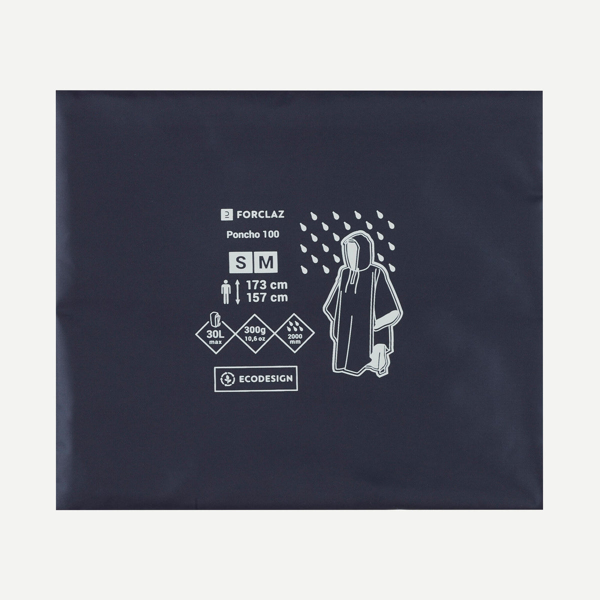Forclaz MT100 Rain Poncho - 30 L