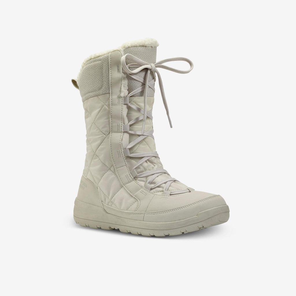 Quechua Women's NH500 Warm Waterproof High Lace Snow Boots