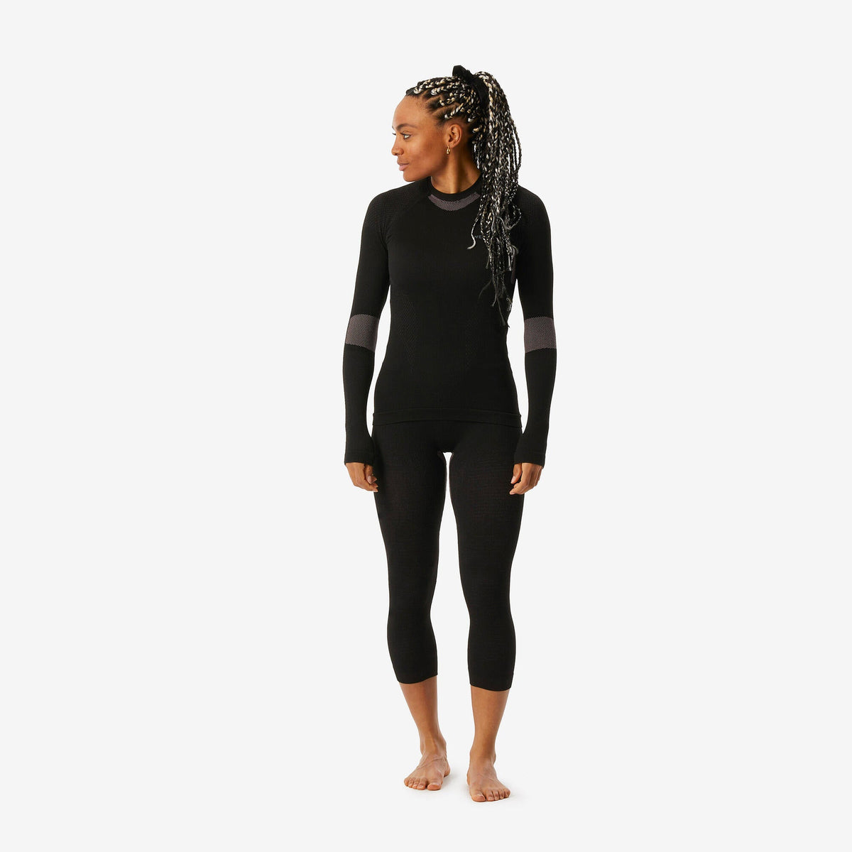 Wedze Women's BL500 Seamless Ski Base Layer Top