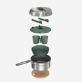 Quechua Stainless steel non-stick camping cookset 500 for 2 people - 15-piece