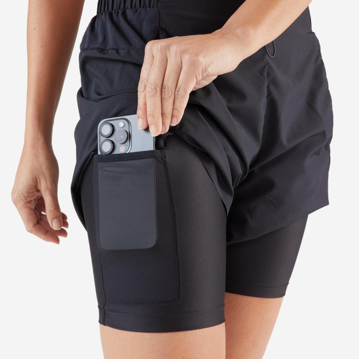 Kiprun Women's Run 500 2-in-1 Compression Running Shorts