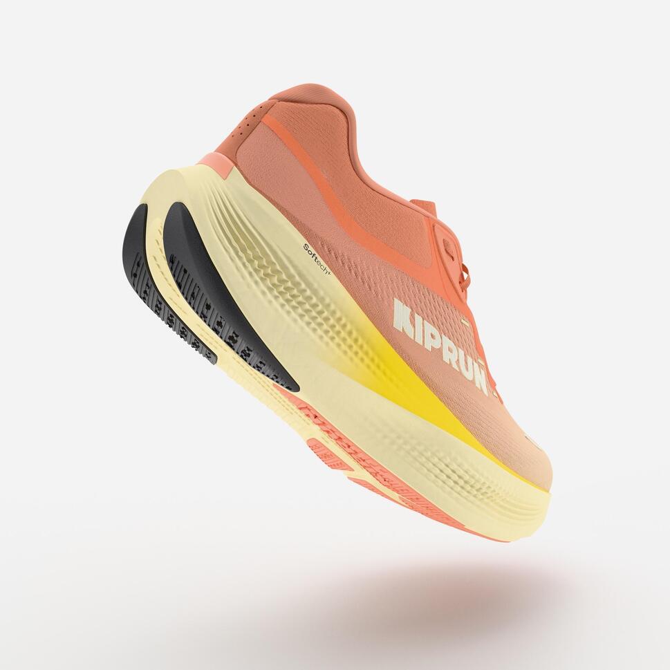 Women's road running shoes, Kiprun Kipride Max Yellow