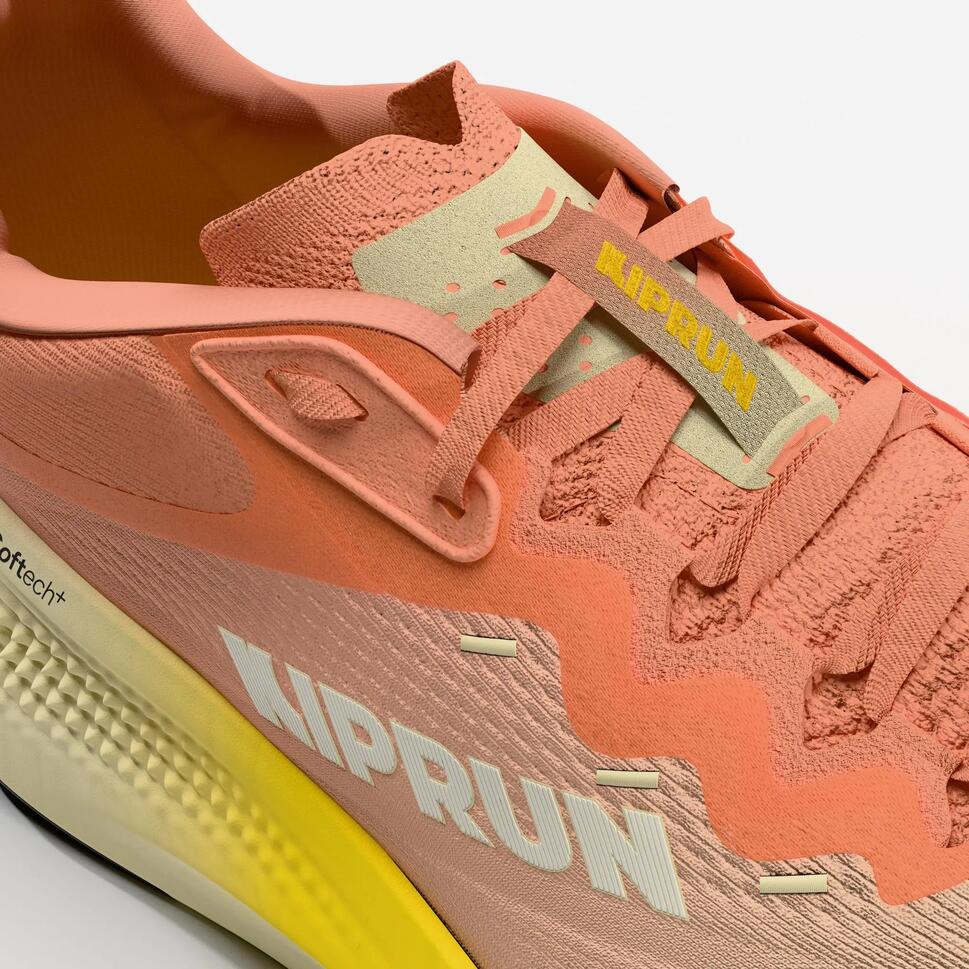 Women's road running shoes, Kiprun Kipride Max Yellow