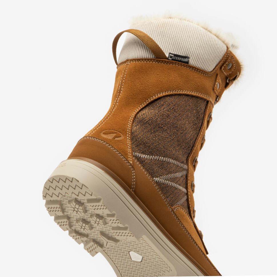 Quechua Women's NH900 Waterproof High Leather Snow Hiking Boots