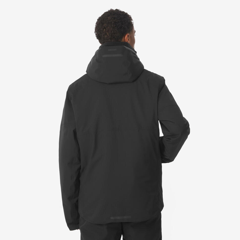 Men's waterproof ski and snowboard jacket 500 - Black