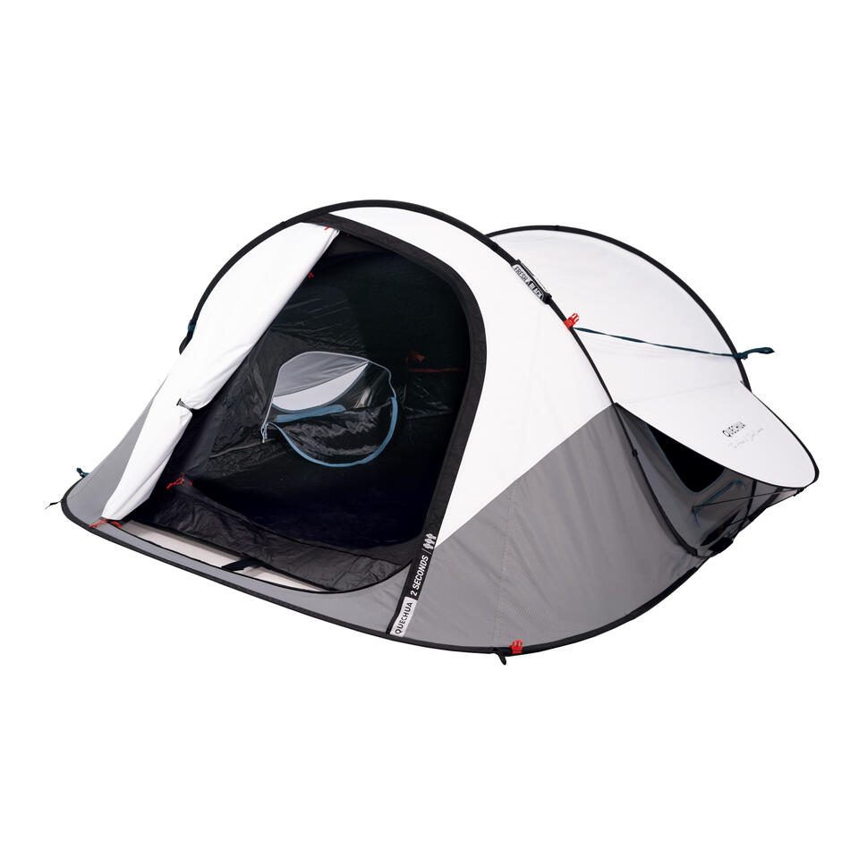 Quechua 2 Second Fresh & Black Waterproof Pop Up Camping Tent 3 Person
