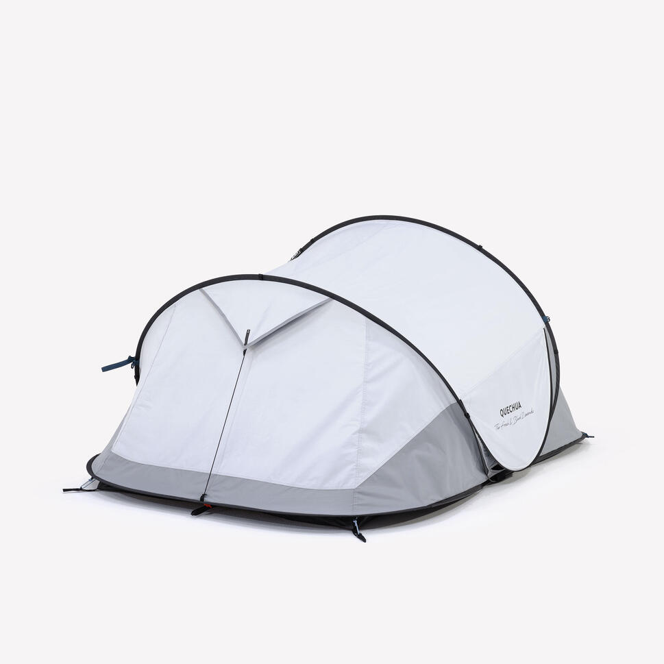 Quechua 2 Second Fresh & Black Waterproof Pop Up Camping Tent 2 Person