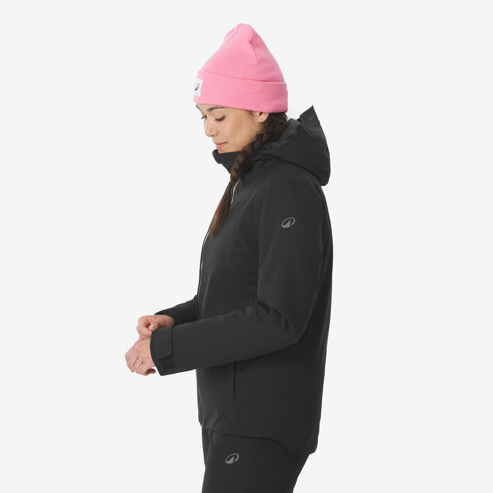Women's waterproof ski and snowboard jacket 500 - Black