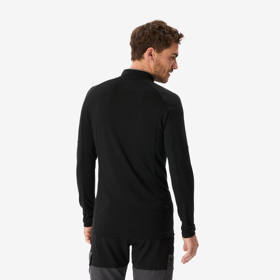 Simond Men's 1/2 Zip  Long-Sleeved Merino Wool Shirt